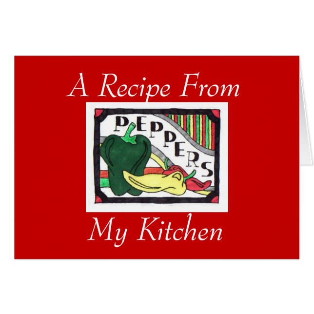 Ein Rezept von meiner Küche. Notecard (Vorderseite (Horizontal))