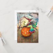Ein Riant Pumpkin Halloween Postcard Karte (Vorderseite/Rückseite Beispiel)