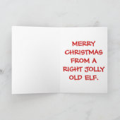 EIN RICHTIGER JOLLY ALTER ELF. FEIERTAGSKARTE (Innenseite)