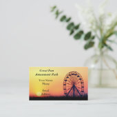 Ein Riesenrad und ein Vergnügungspark Visitenkarte (Stehend Vorderseite)