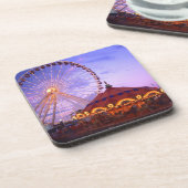 Ein Riesenrad und Karussell am Navy Pier in Getränkeuntersetzer (Linke Seite)