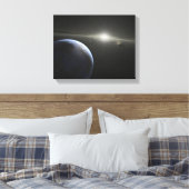 Ein riesiger Asteroidengürtel in Umlaufbahn um ein Leinwanddruck (Insitu (Schlafzimmer))