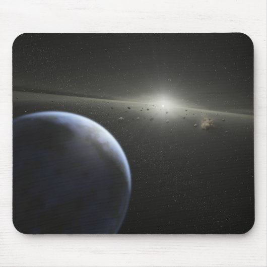 Ein riesiger Asteroidengürtel in Umlaufbahn um ein Mousepad (Vorne)