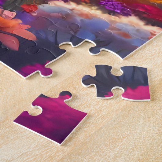 Ein riesiger Elefant, der auf einem Weg durch die Puzzle (Seite)