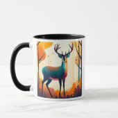 Ein riesiger Hirsch, im Wald erstarrt. Tasse (Links)