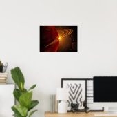 Ein riesiger Planet, der den sonnenähnlichen Stern Poster (Heimbüro)