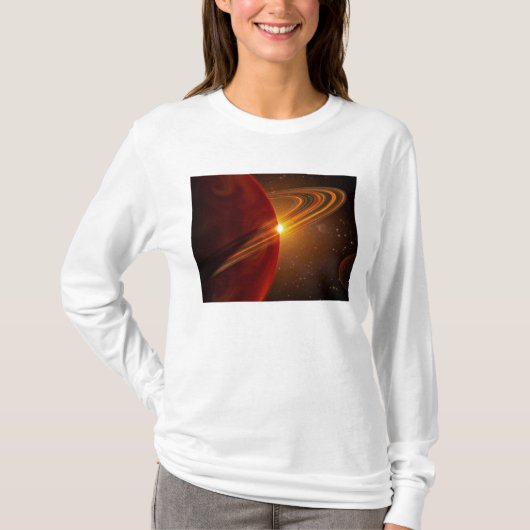 Ein riesiger Planet, der den sonnenähnlichen Stern T-Shirt (Vorderseite)