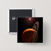 Ein riesiger Planet, der einen roten Zwerg umkreis Button (Vorne & Hinten)