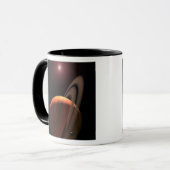 Ein riesiger Planet, der einen roten Zwerg umkreis Tasse (Vorderseite Links)