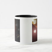 Ein riesiger Planet, der einen roten Zwergstar umk Tasse (Zentrum)