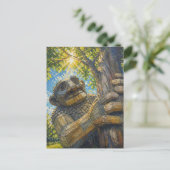 Ein riesiger Troll hält einen Baum hoch Postkarte (Stehend Vorderseite)
