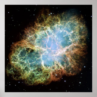 Ein riesiges Hubble-Mosaik des Krabbennebels Poster