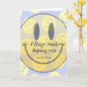Ein riesiges Lächeln wird bald wieder gut. Karte (Gelbe Blume)