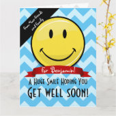 Ein riesiges Lächeln wird bald wieder gut. Karte (Gelbe Blume)