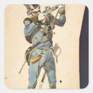 Ein Rifleman der österreichischen Jäger Quadratischer Aufkleber
