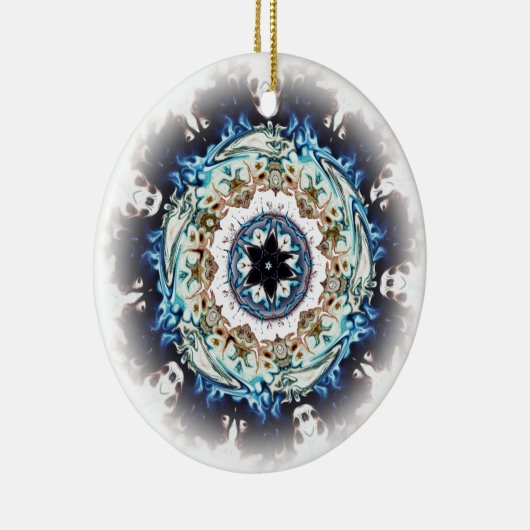 Ein Ring aus Feuer (farbiges Muster) Keramik Ornament (Rechts)