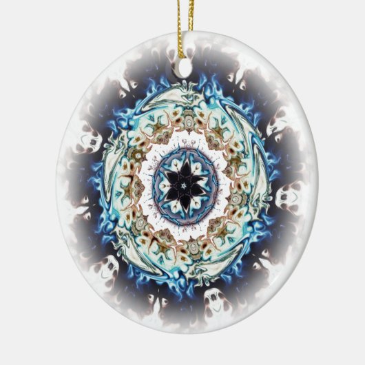 Ein Ring aus Feuer (farbiges Muster) Keramik Ornament (Links)