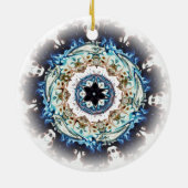 Ein Ring aus Feuer (farbiges Muster) Keramik Ornament (Hinten)