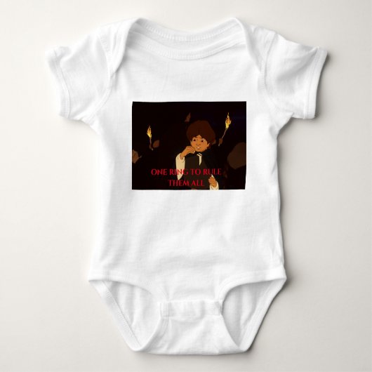 EIN RING UM SIE ZU RULE ALL(TM) Bodysuit Baby Strampler (Vorderseite)