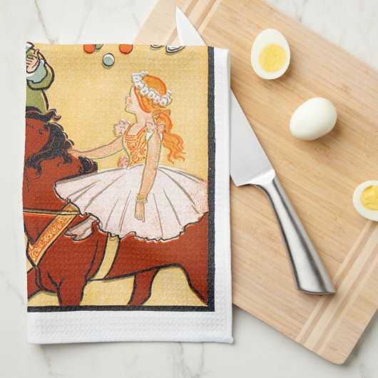 Ein Ring-Zirkus: Der Ringmaster u. die Crew Geschirrtuch (Viertel Falte)