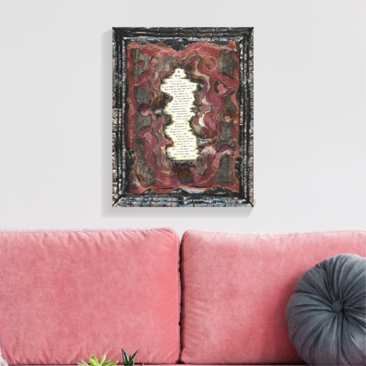 Ein Riss Leinwanddruck (Insitu (Wohnzimmer))