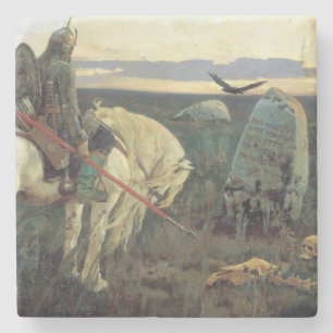 Ein Ritter am Scheideweg (von Viktor Vasnezov) Steinuntersetzer