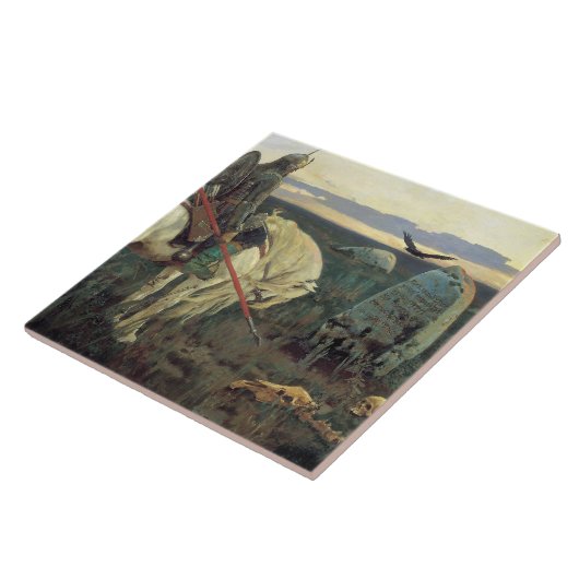 Ein Ritter an der Kreuzung Fliese (Seite)