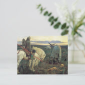 Ein Ritter an der Kreuzung Postkarte (Stehend Vorderseite)