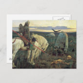 Ein Ritter an der Kreuzung Postkarte (Vorne/Hinten)
