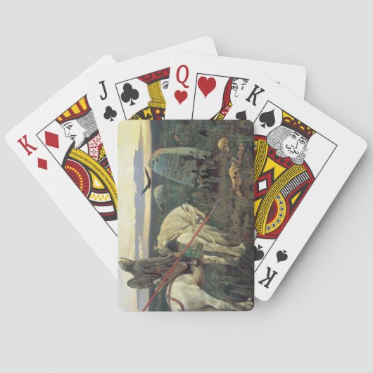 Ein Ritter an der Kreuzung Spielkarten (Rückseite)