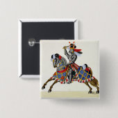 Ein Ritter an einem Turnier, Platte von 'einer Button (Vorne & Hinten)