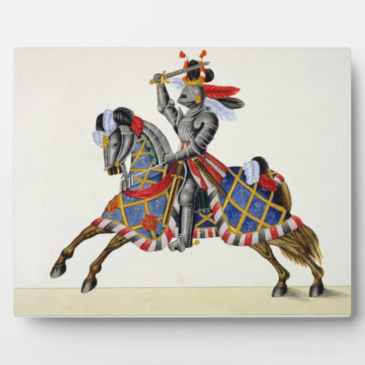 Ein Ritter bei einem Turnier, Teller von "A Histor Fotoplatte (Vorderseite)
