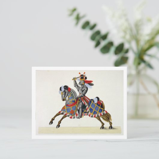 Ein Ritter bei einem Turnier, Teller von "A Histor Postkarte (Stehend Vorderseite)