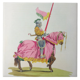 Ein Ritter bewaffnete für die Bindung, 1512, Fliese