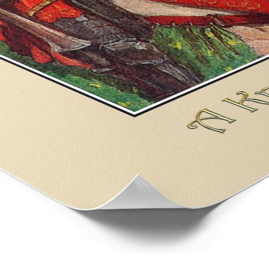 Ein Ritter Camelot Art Print Poster (Ecke)