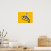 Ein Ritter, der auf einem Chamäleon reitet Poster (Küche)