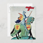 Ein Ritter, der die Arme von Verona trägt Postkarte (Vorne/Hinten)