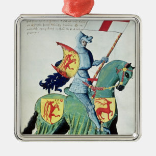 Ein Ritter, der die Arme von Verona trägt Silbernes Ornament