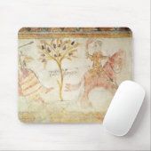 Ein Ritter, der eine lodernde Fackel trägt Mousepad (Mit Mouse)
