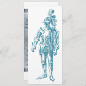 Ein Ritter der Erinnerung - mittelalterliche Einla Einladung (Vorne/Hinten)