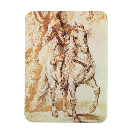 Ein Ritter in der Rüstung (Stift und Tinte auf Pap Magnet (Vertikal)