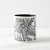 Ein Ritter, von Caxtons 'Spiel der Schache Zweifarbige Tasse (Mittel)