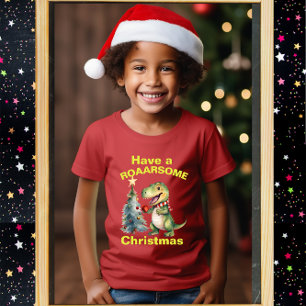Ein Roarsome Weihnachten, ein lustiges Dinasaur Ts T-Shirt