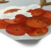 Ein Robin und Beeren im Schnee Poster (Ecke)