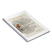 Ein Robin's Song am Daybreak - Gedicht von N. Wate Notizblock (Rechte Seite)