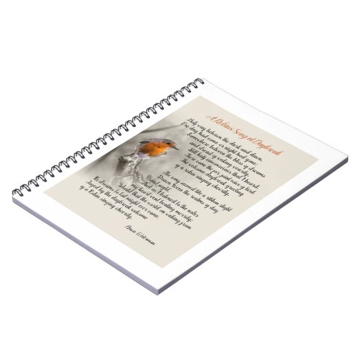 Ein Robin's Song am Daybreak - Gedicht von N. Wate Notizblock (Linke Seite)