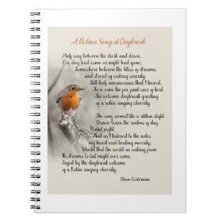 Ein Robin's Song am Daybreak - Gedicht von N. Wate Notizblock