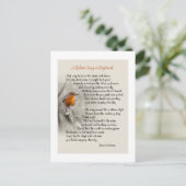 Ein Robin's Song am Daybreak - Gedicht von N. Wate Postkarte (Stehend Vorderseite)