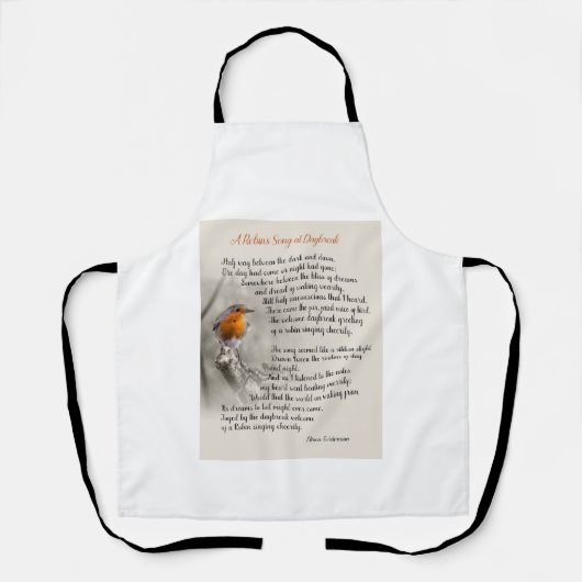 Ein Robin's Song am Daybreak - Gedicht von N. Wate Schürze (Vorderseite)