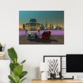 Ein Roboter und sein Hund drucken Poster (Heimbüro)